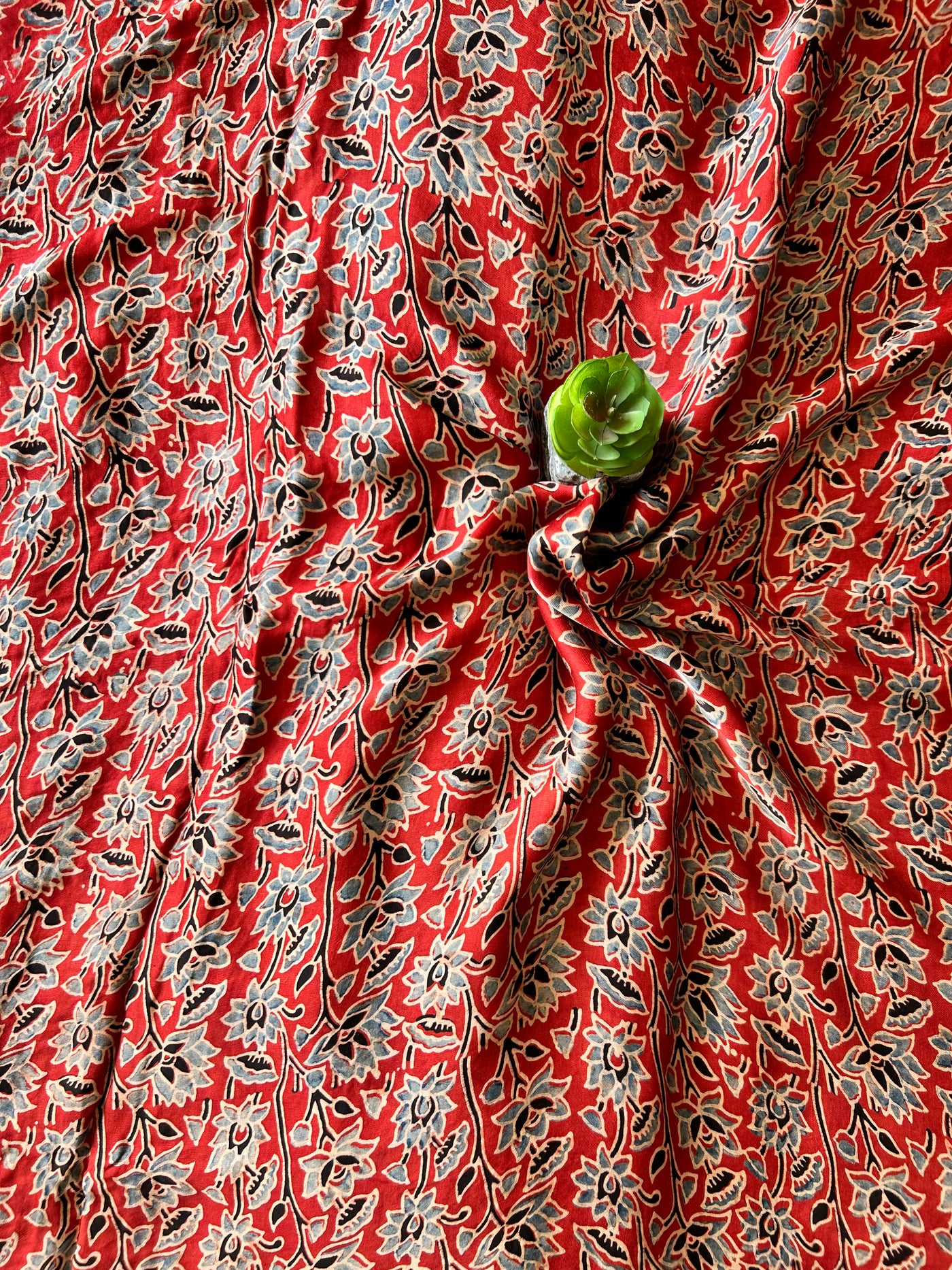 DEEPALI:MADDER,HANDBLOCK AJRAKH MODAL SILK GHARCHOLA SAREE