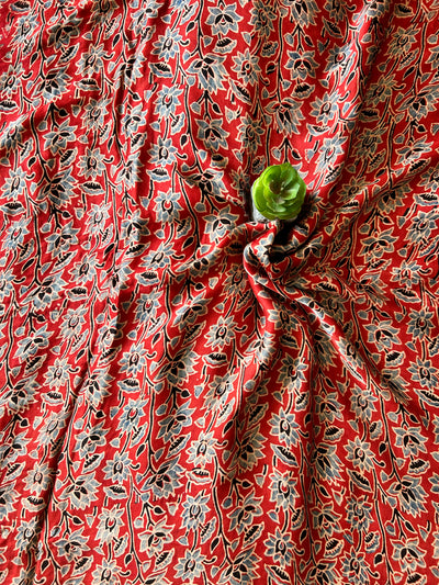 DEEPALI:MADDER,HANDBLOCK AJRAKH MODAL SILK GHARCHOLA SAREE