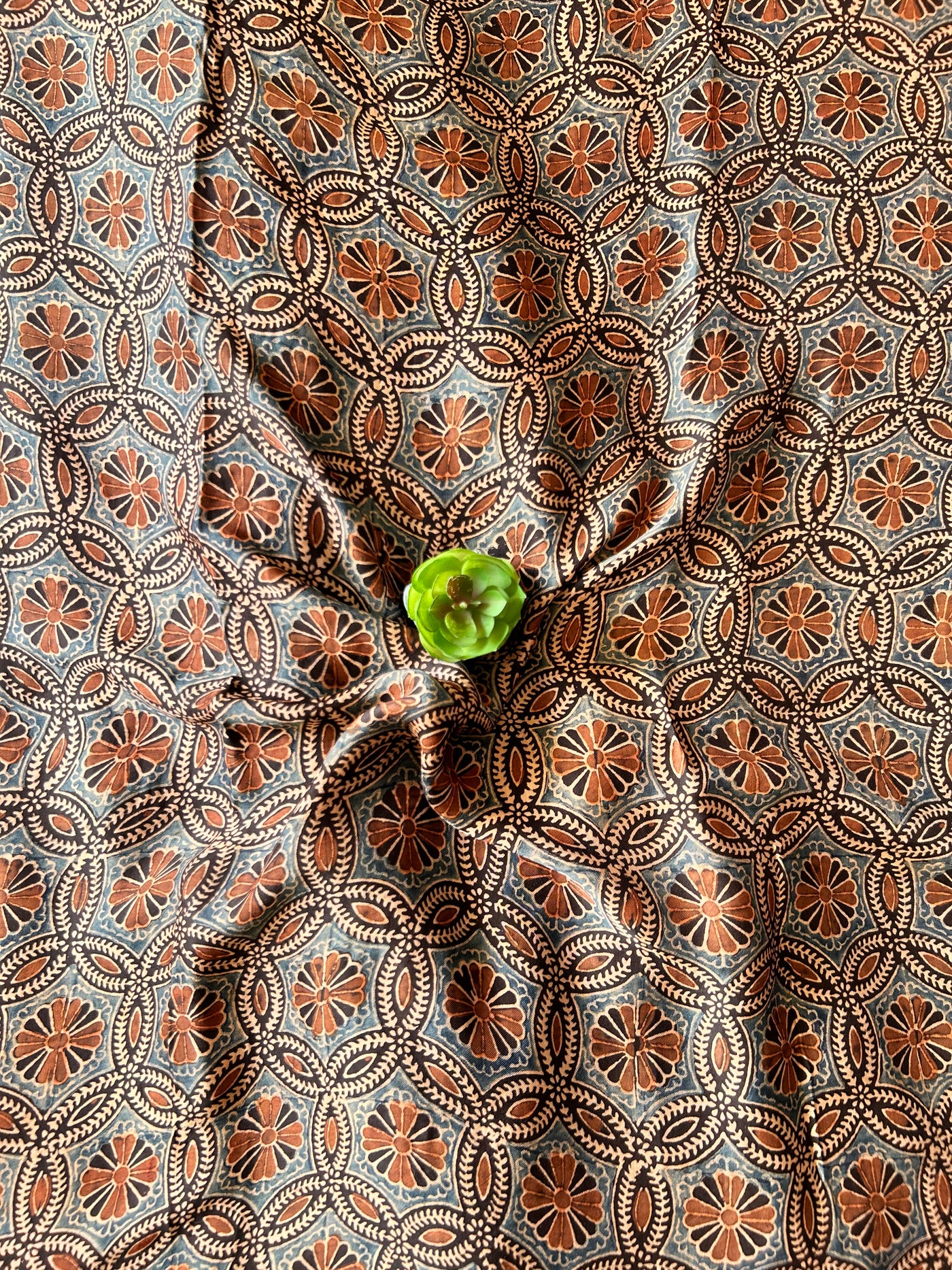 ADHIRA:BLACK,HANDBLOCK AJRAKH MODAL SILK GHARCHOLA SAREE