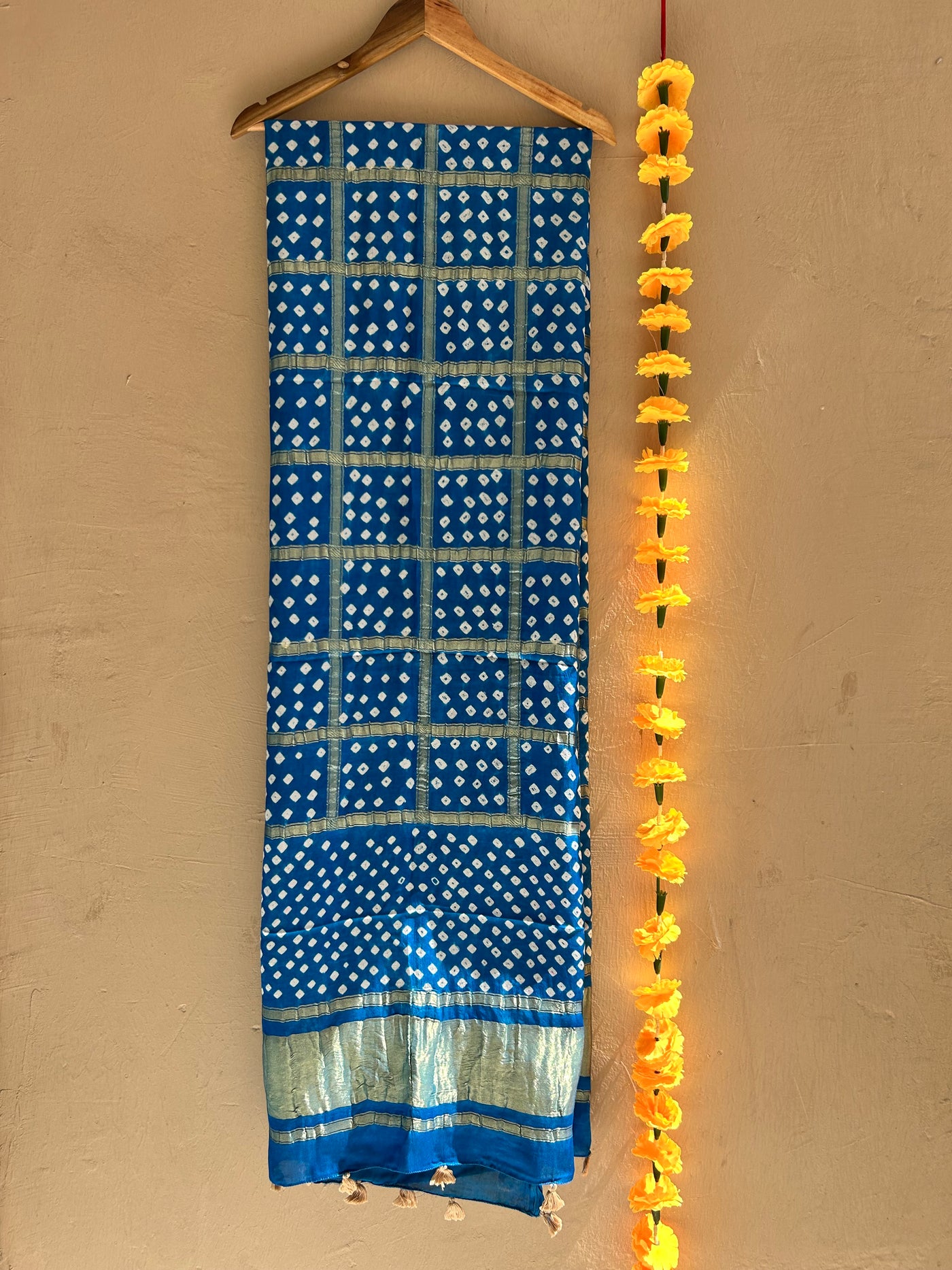 ANKUSH: HANDMADE BANDHANI MODAL SILK GHARCHOLA DUPATTA.