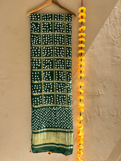 NAYANTARA : Handmade bandhani modal silk gharchola dupatta.