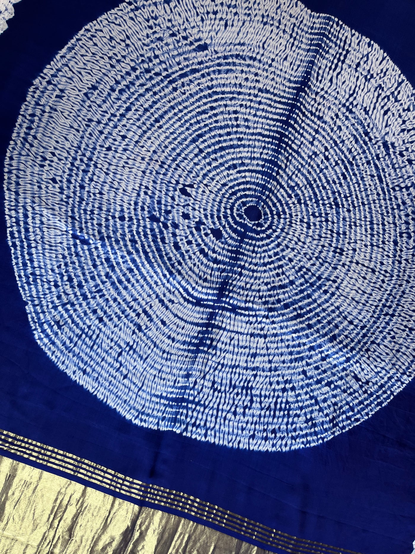 PRAGYA: Handmade Shibori Dyed Modal Silk Tissue Pallu Saree