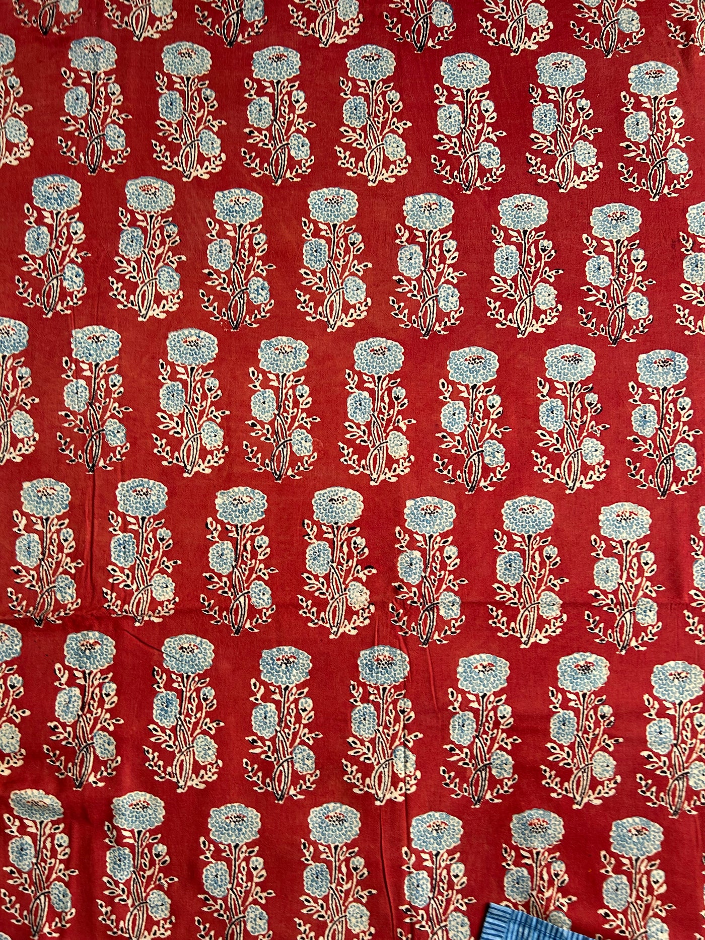 RAVI Handblock Printed Ajrakh cotton fabric