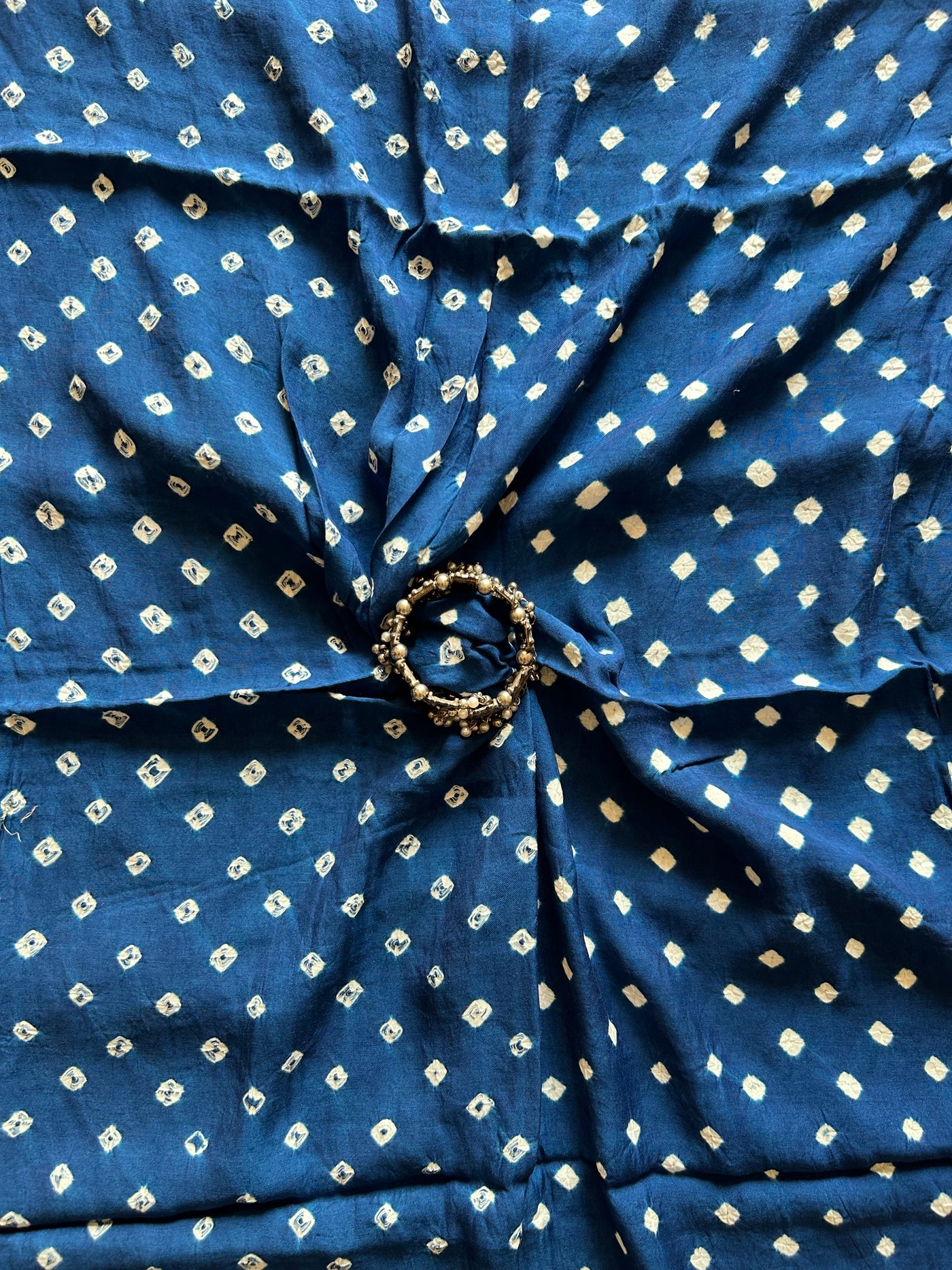 RAAT RANI: HANDMADE BANDHANI MODAL SILK KURTA FABRIC