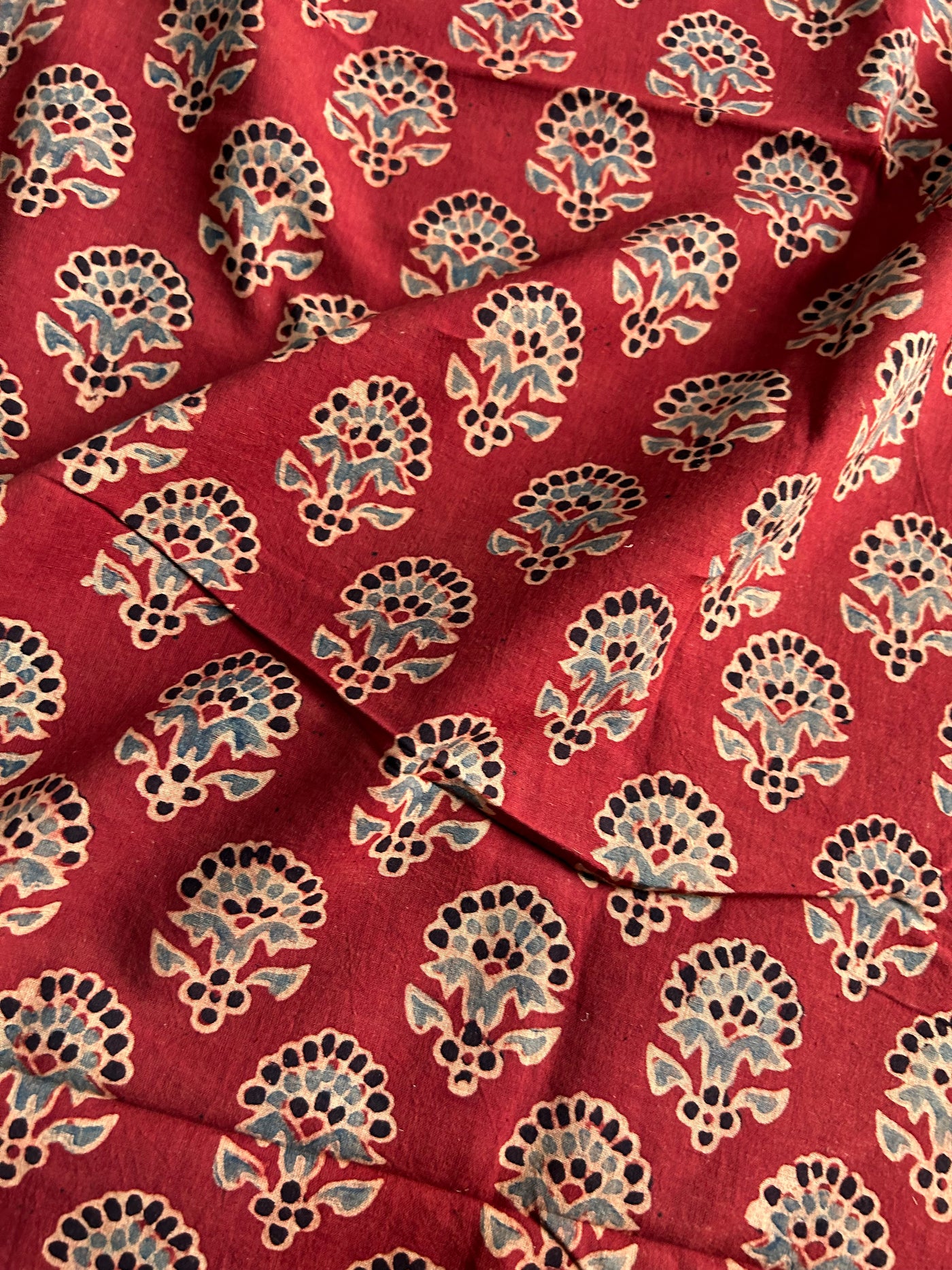 MOHANI Handblock Printed Ajrakh cotton fabric