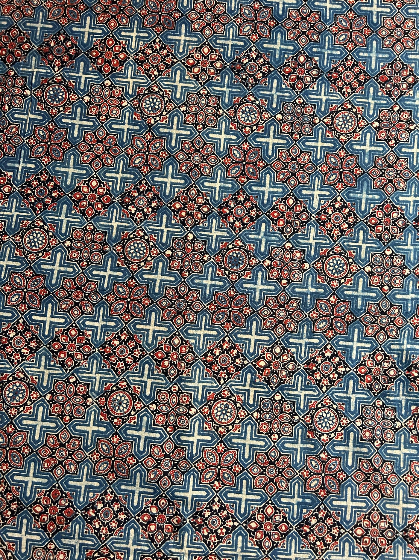 SINDHU Handblock Printed Ajrakh cotton fabric