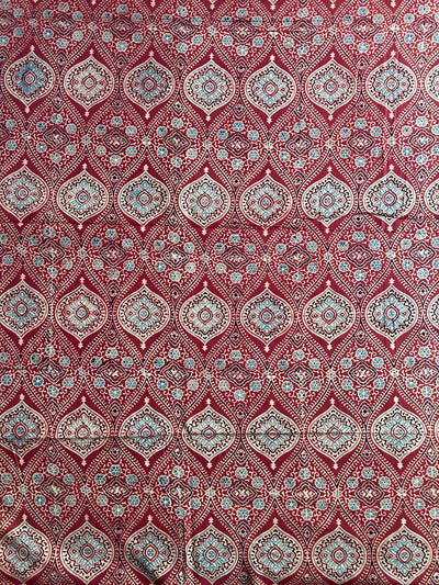 GANDAK Handblock Printed Ajrakh cotton fabric