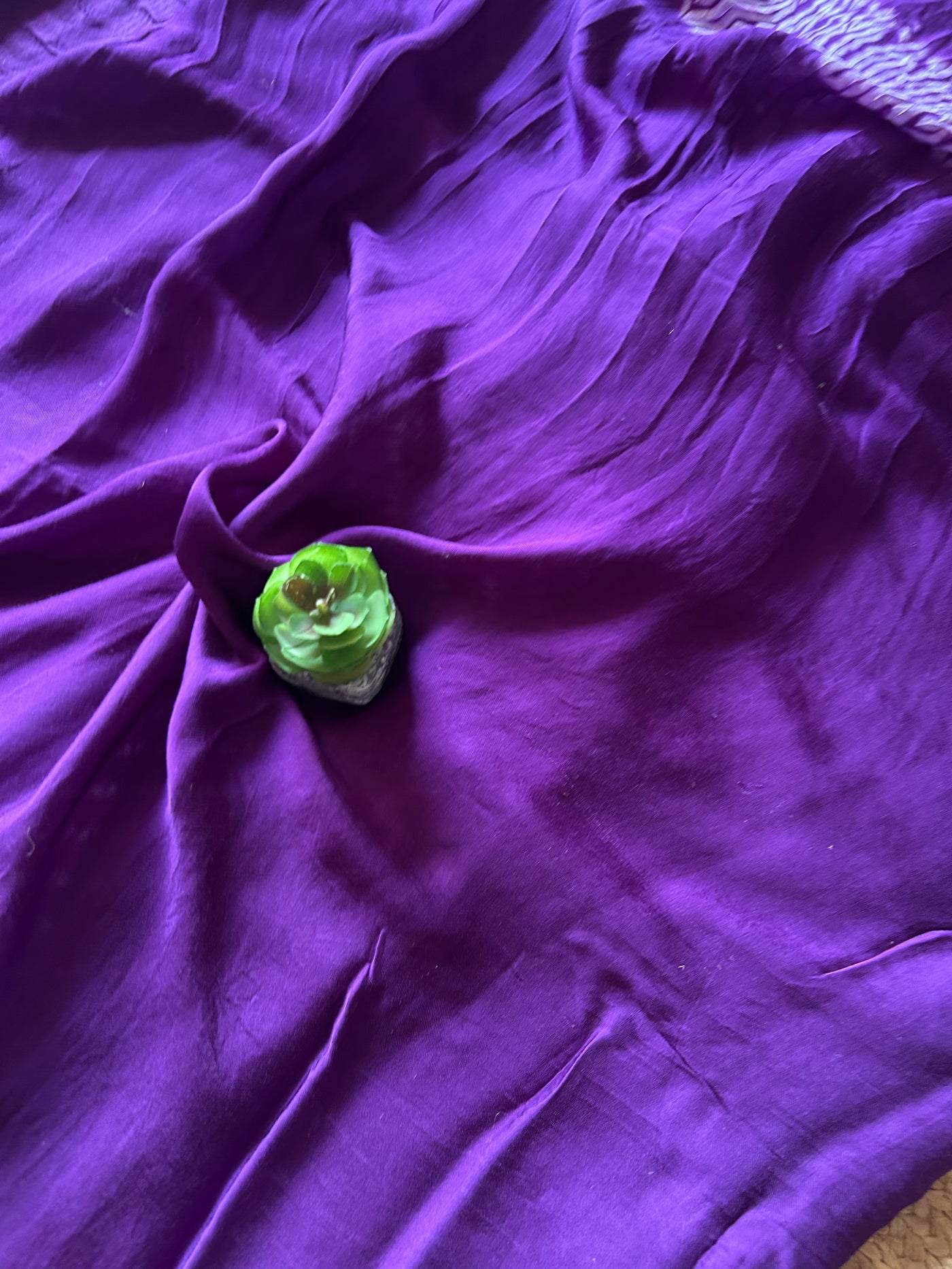 MANDAKINI: VIOLET,HANDMADE NUI SHIBORI MODAL SILK DESIGNER SAREE