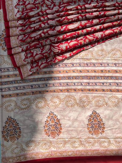 Sunaina:Handmade Mul Cotton Saree