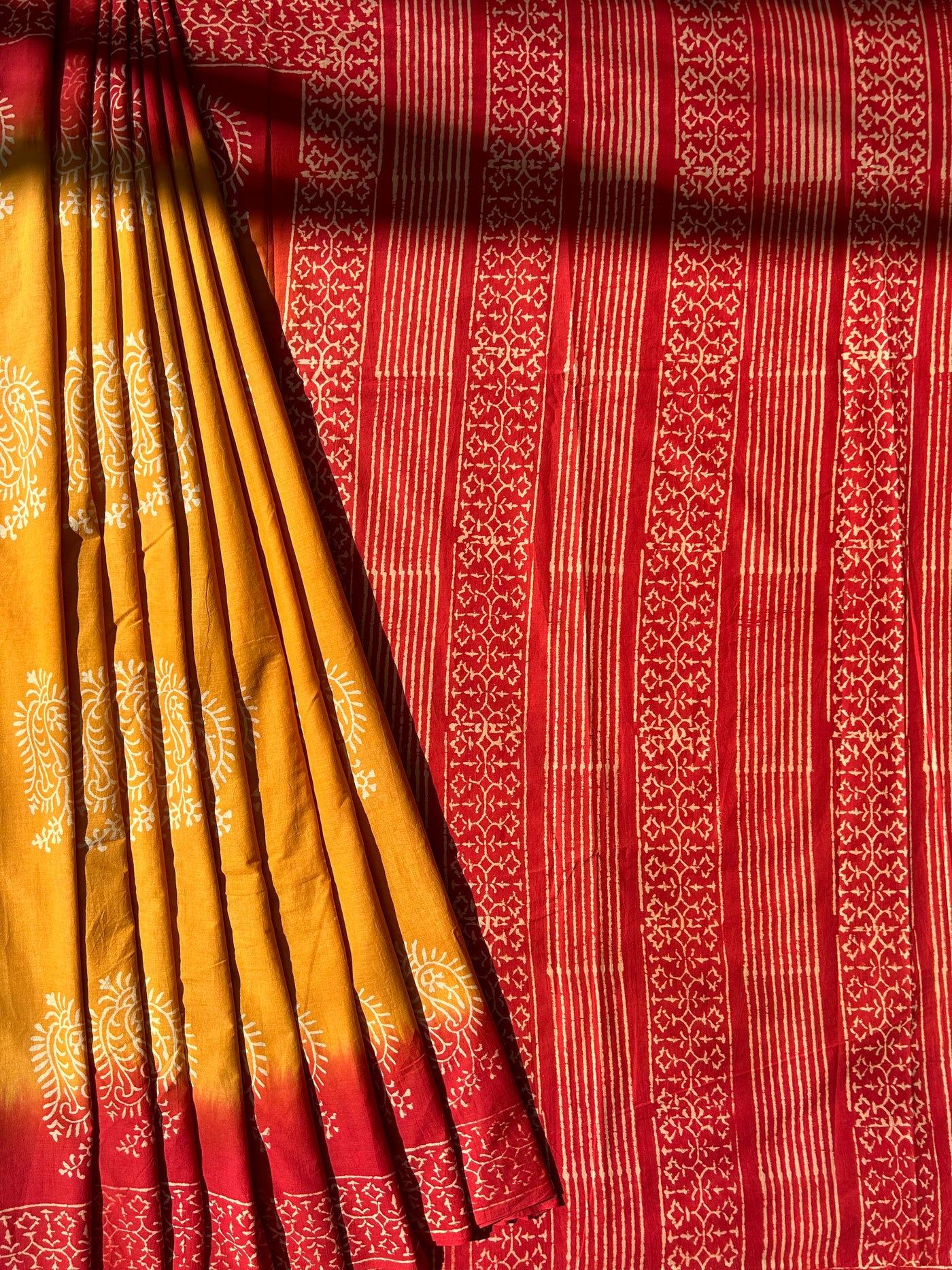 ELA:Handmade Mul Cotton Saree