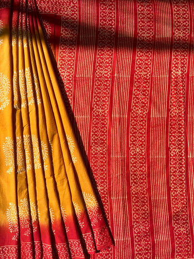 ELA:Handmade Mul Cotton Saree