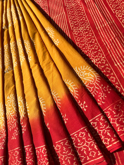 ELA:Handmade Mul Cotton Saree