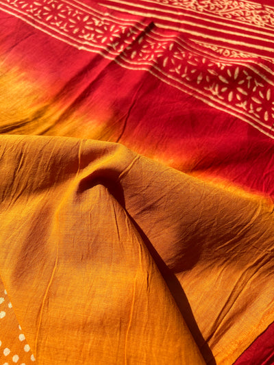 FIZA:Handmade Mul Cotton Saree