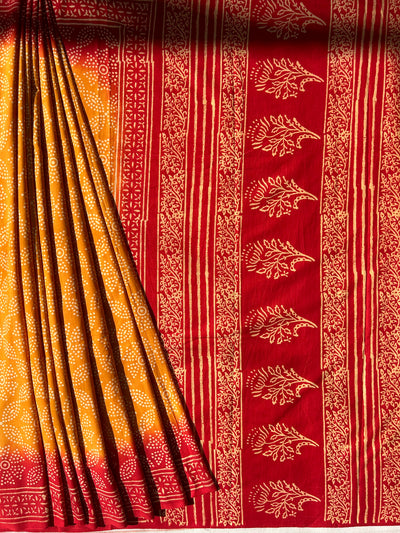 FIZA:Handmade Mul Cotton Saree