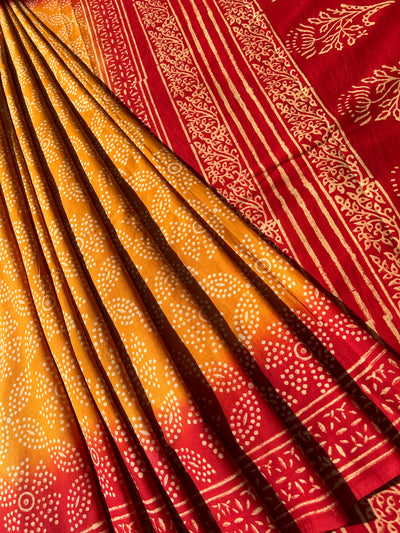 FIZA:Handmade Mul Cotton Saree