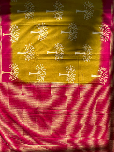 KUMKUM:Handmade Mul Cotton Saree