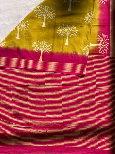 KUMKUM:Handmade Mul Cotton Saree