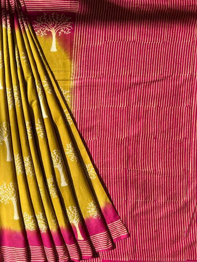 KUMKUM:Handmade Mul Cotton Saree