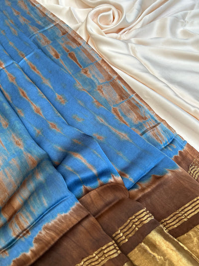 BUNKAR: Handmade Tie & Dye Modal Silk Suit