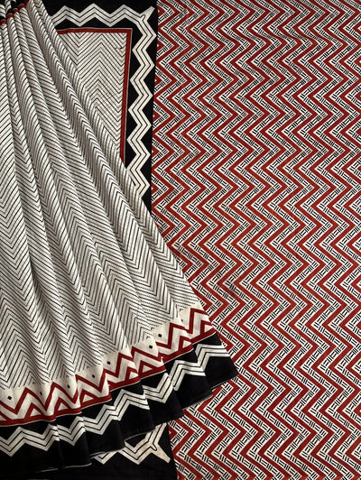 FIZA:Handmade Mul Cotton Saree