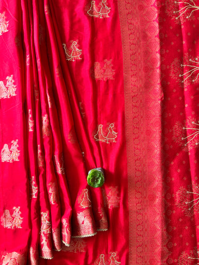 KOMAL:PARTY WEAR CHINIYA SILK BANARASI SAREE