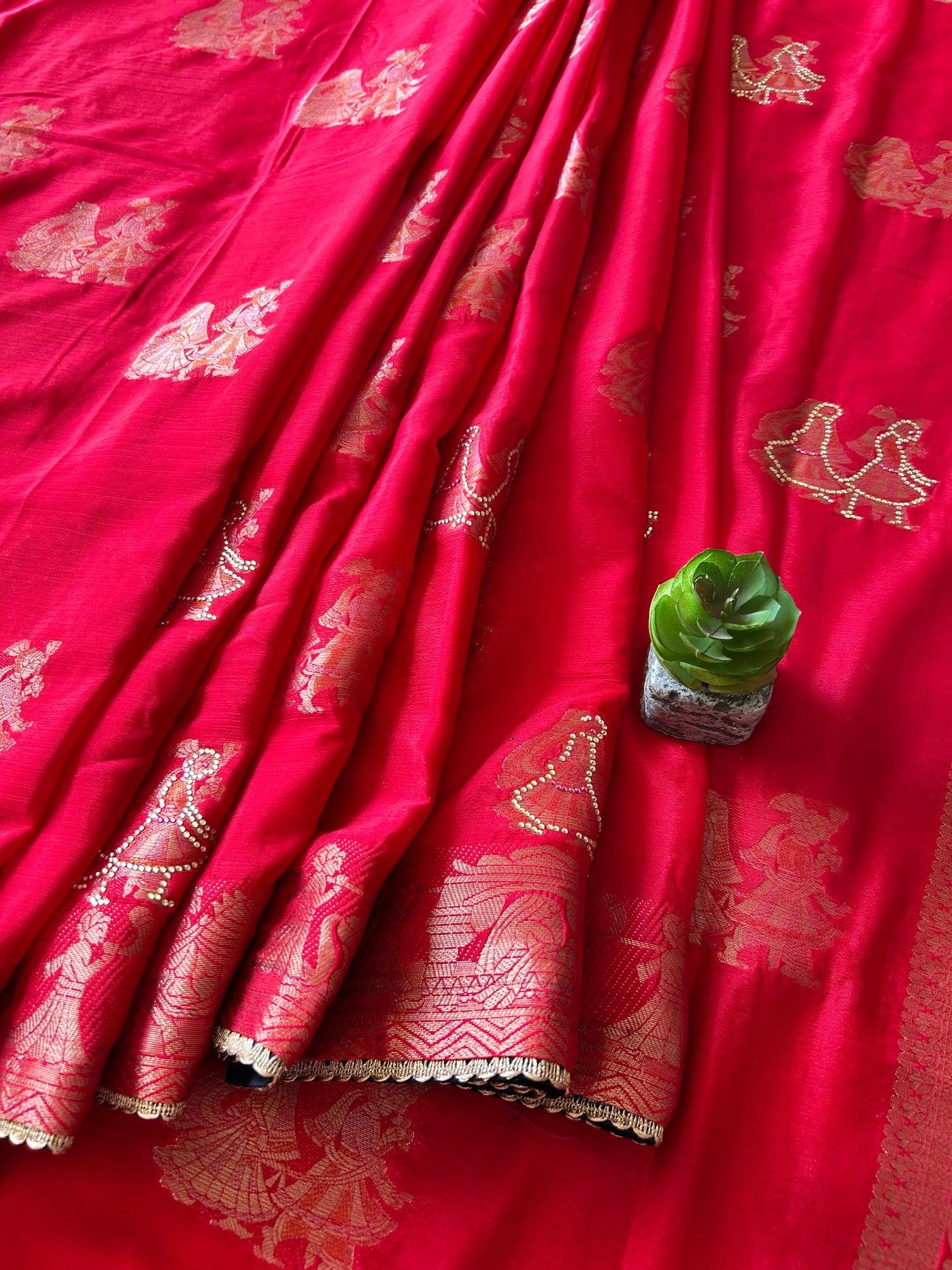 KOMAL:PARTY WEAR CHINIYA SILK BANARASI SAREE