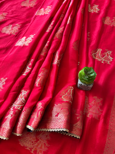 KOMAL:PARTY WEAR CHINIYA SILK BANARASI SAREE