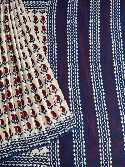 KUMKUM:Handmade Mul Cotton Saree