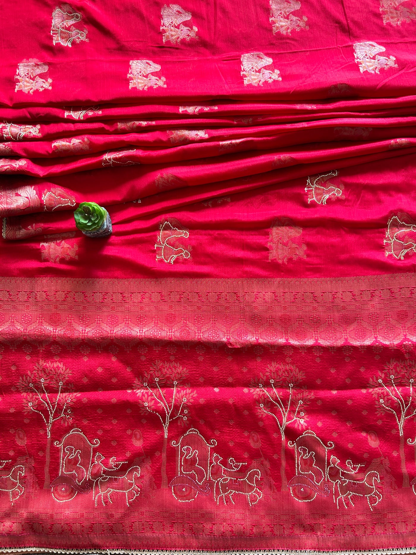 KOMAL:PARTY WEAR CHINIYA SILK BANARASI SAREE