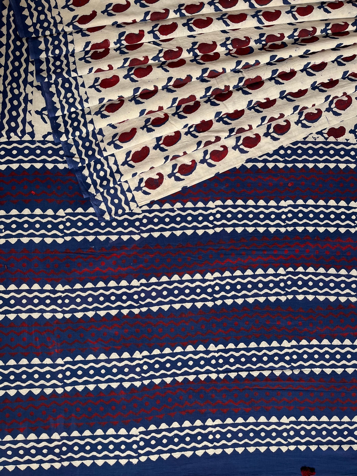 KUMKUM:Handmade Mul Cotton Saree