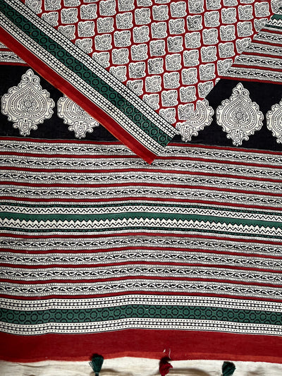 NISHA:Handmade Mul Cotton Saree