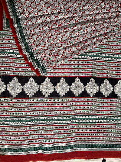 NISHA:Handmade Mul Cotton Saree