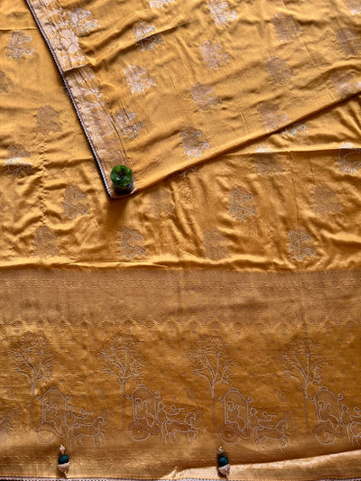 NOORANI:PARTY WEAR CHINIYA SILK BANARASI SAREE