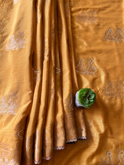 NOORANI:PARTY WEAR CHINIYA SILK BANARASI SAREE