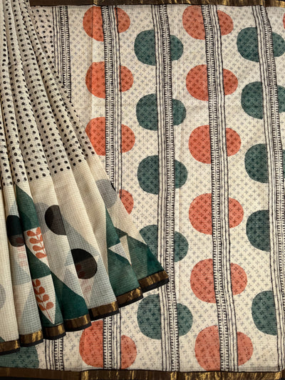 SUBHADRA: Handmade Pure cotton Kota Doria Saree