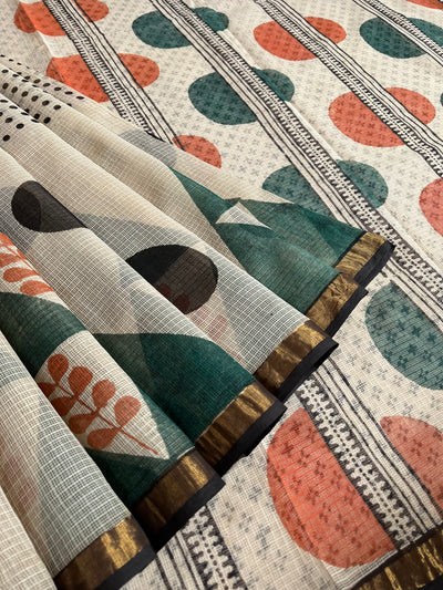 SUBHADRA: Handmade Pure cotton Kota Doria Saree