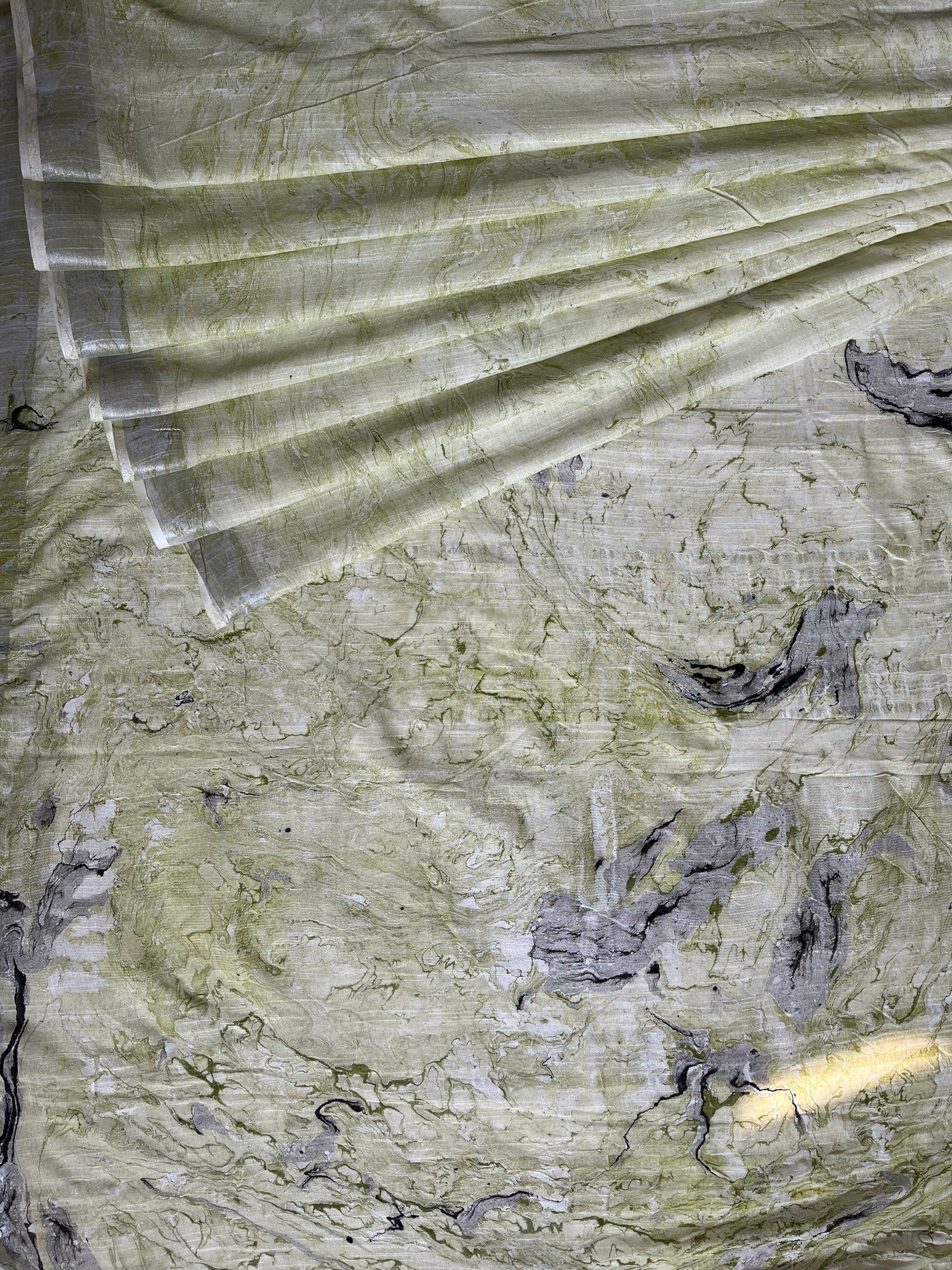 DHRITI: Handmade linen-cott saree