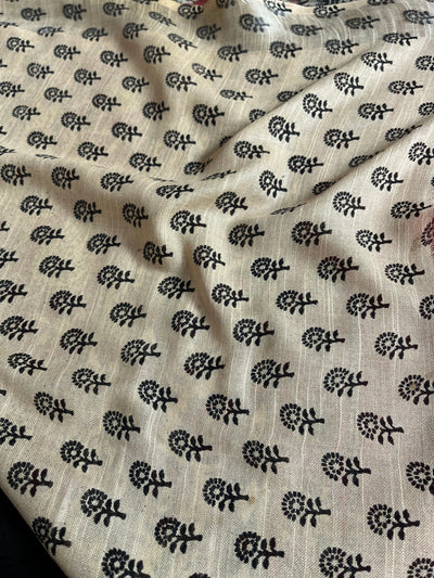 JHANVI: Handmade linen-cott saree