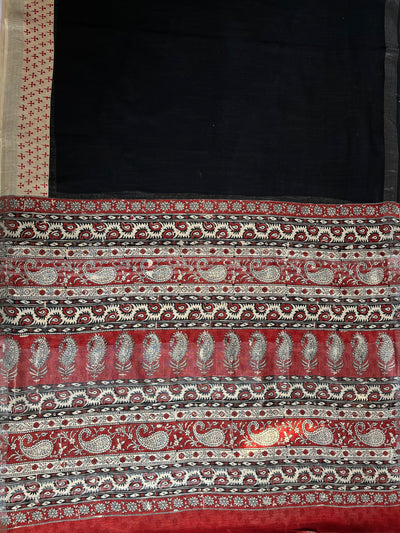 JHANVI: Handmade linen-cott saree