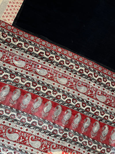 JHANVI: Handmade linen-cott saree