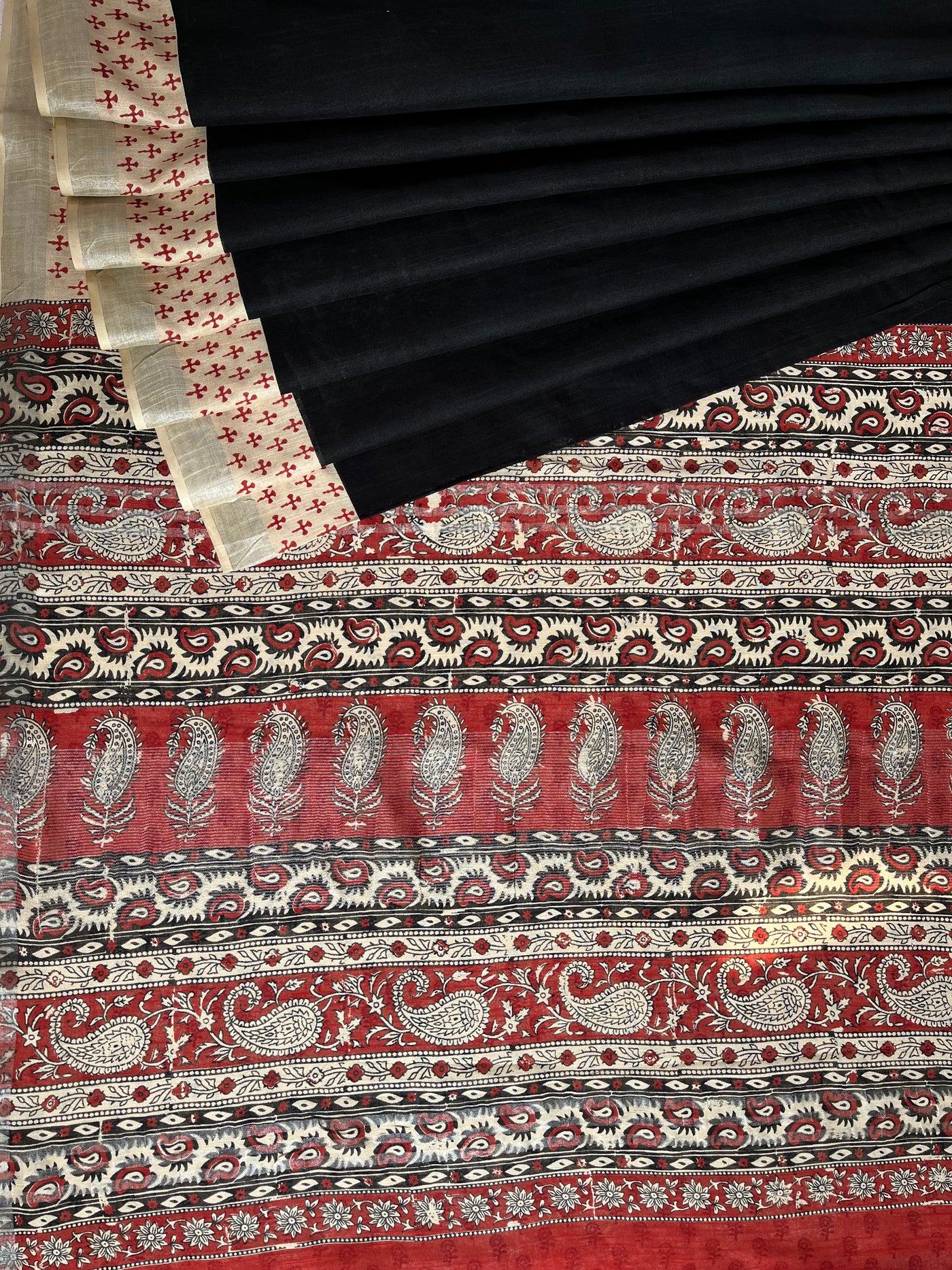 JHANVI: Handmade linen-cott saree