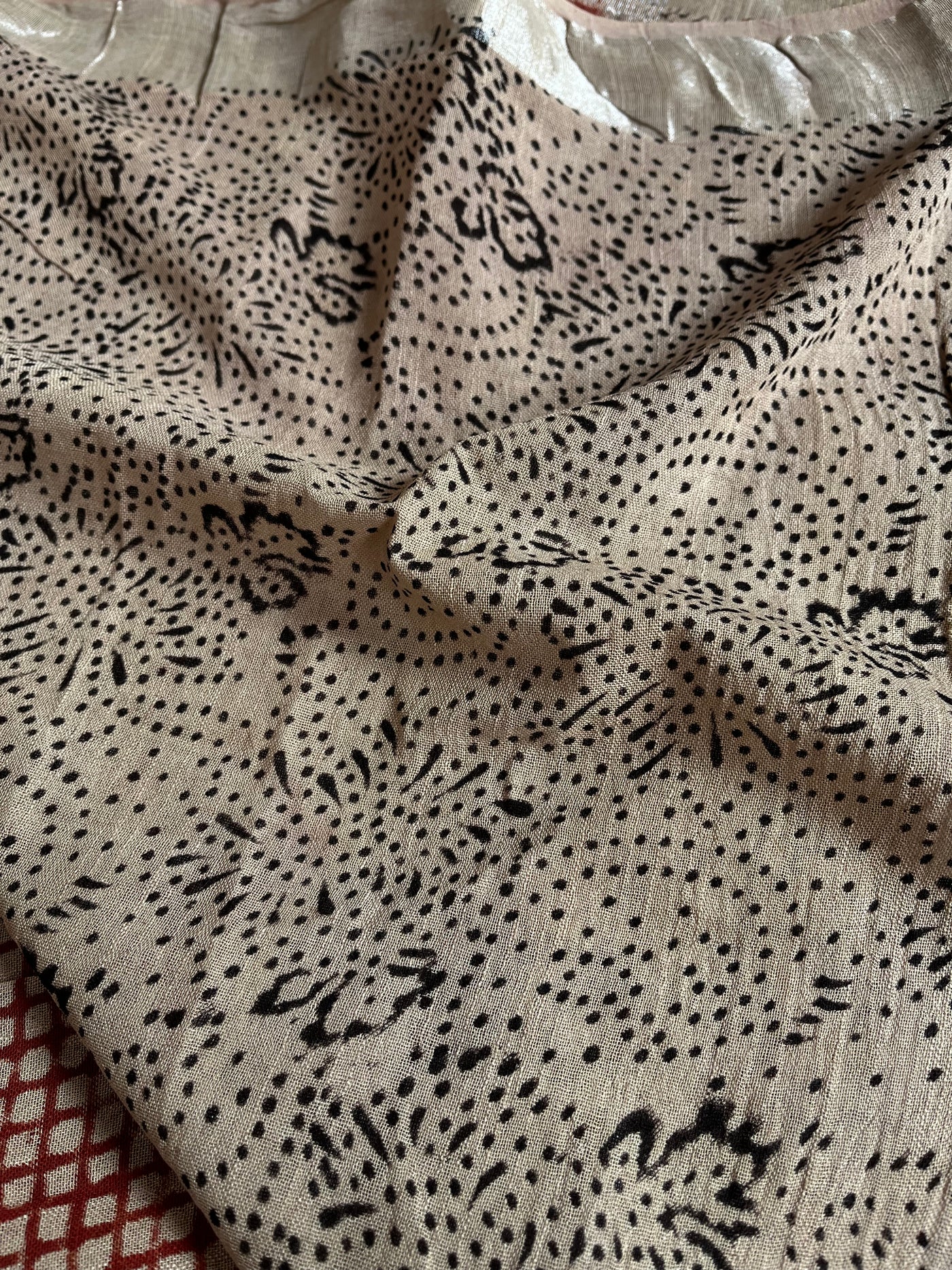 JYOTSNA: Handmade linen-cott saree