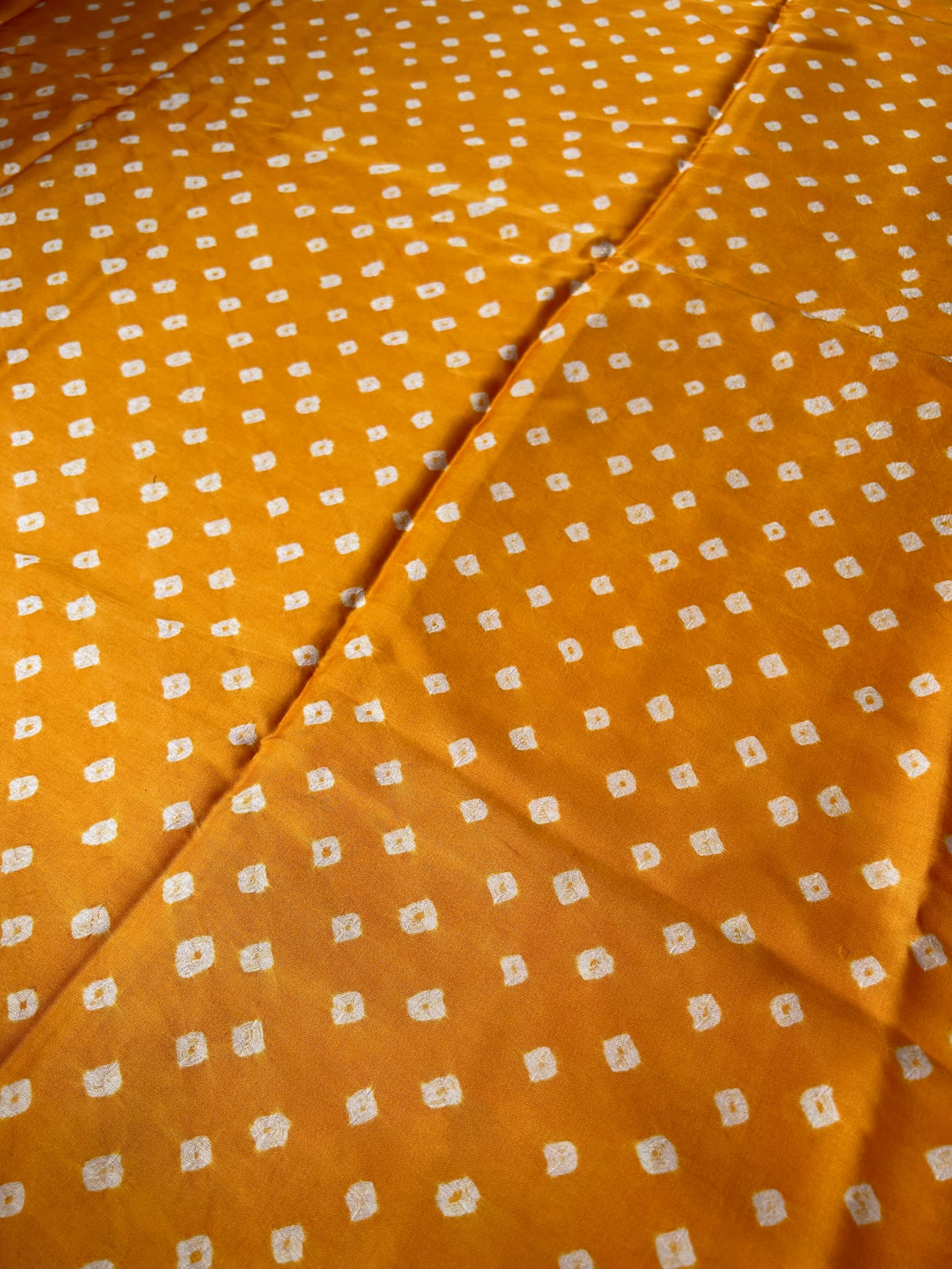 Sunny Yellow-  Hand made BHANDHANI Modal Silk Fabric