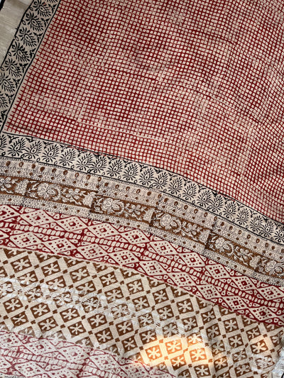 JYOTSNA: Handmade linen-cott saree