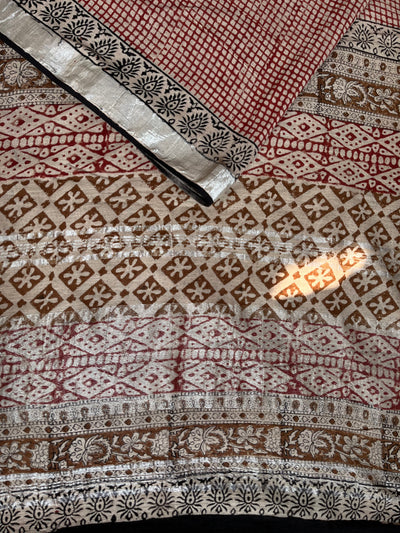 JYOTSNA: Handmade linen-cott saree