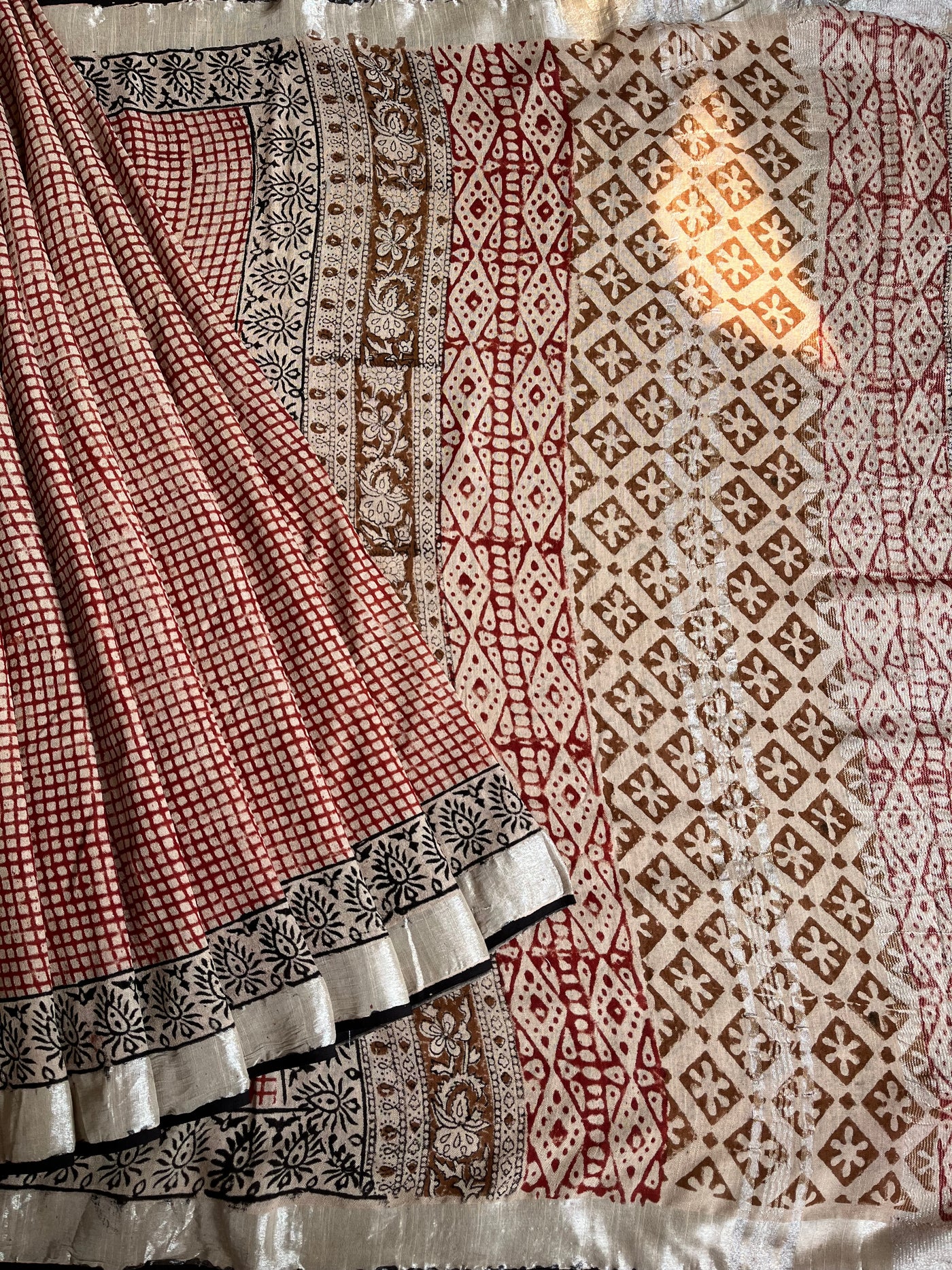 JYOTSNA: Handmade linen-cott saree