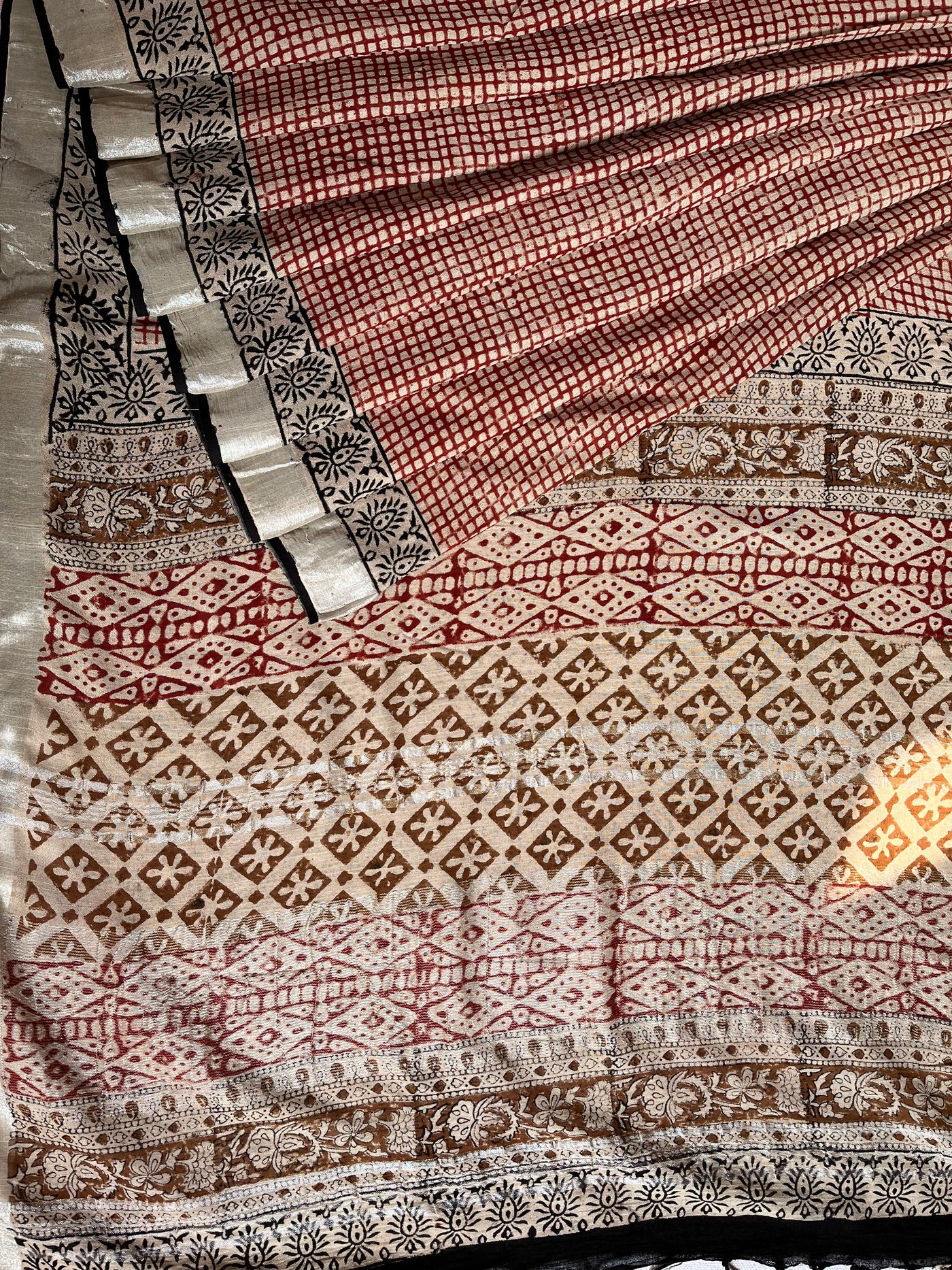 JYOTSNA: Handmade linen-cott saree