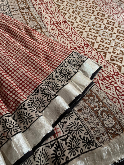 JYOTSNA: Handmade linen-cott saree