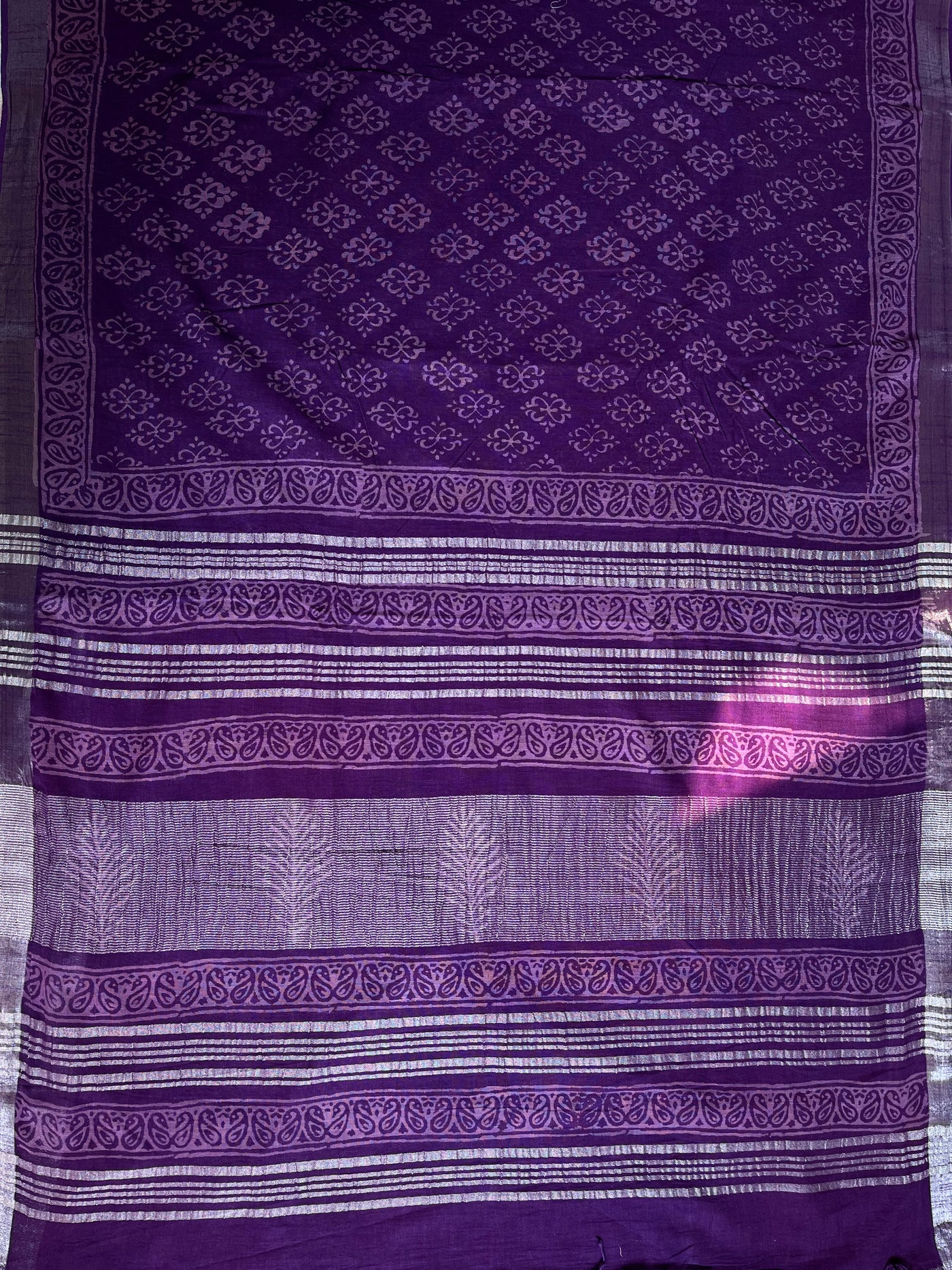 SUNAINA : Handmade linen-cott saree