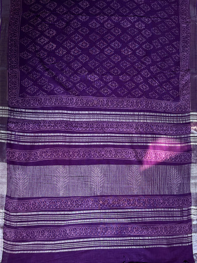 SUNAINA : Handmade linen-cott saree